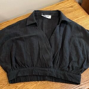 Womens Double Zero popover linen top